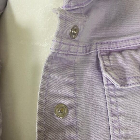 Cat & Jack girls Large 10/12 Lavender Jean Jacket Classic Design - Picture 5 of 9